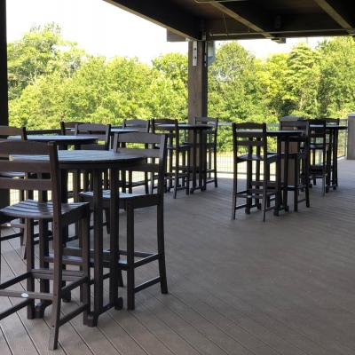 O'Day Lodge's spacious deck overlooks the Amphitheater