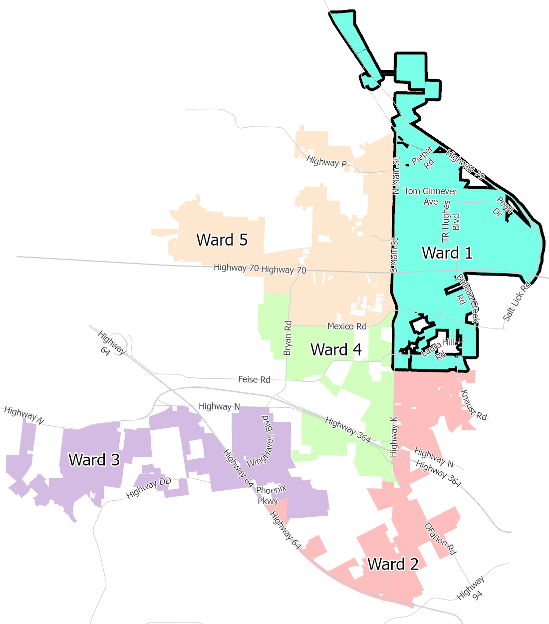 Ward 1 map
