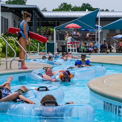 Guests enjoy the longest lazy river in Saint Charles County