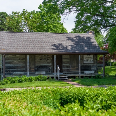 The Log Cabin Museum, open for tours during special events and by appointment
