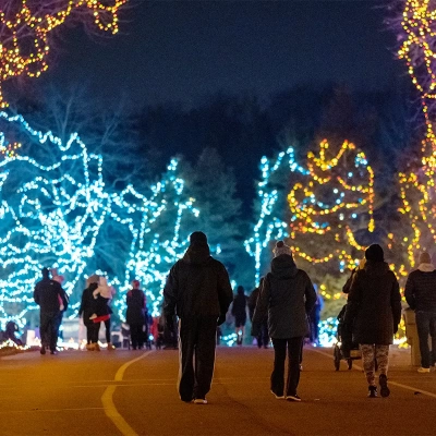 The entire park glows during this holiday event