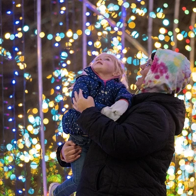 Enjoy the Tunnel of Light, just one of many incredible light attractions