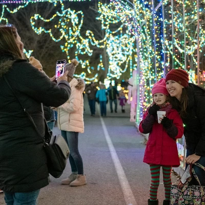 The Tunnel of Light is a popular photo spot for timeless memories