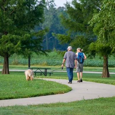 The picturesque parkland is the perfect backdrop for a relaxing walk