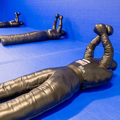The defensive tactics room has a wide variety of gear available