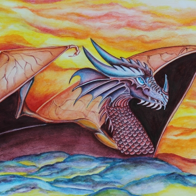 Dolores Jensen Art - Red Dragon