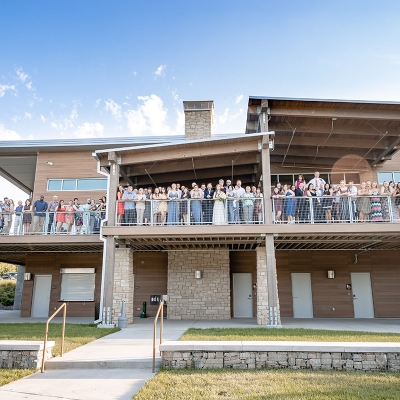 The large, wrap-around deck is one of O'Day Lodge's most popular features.