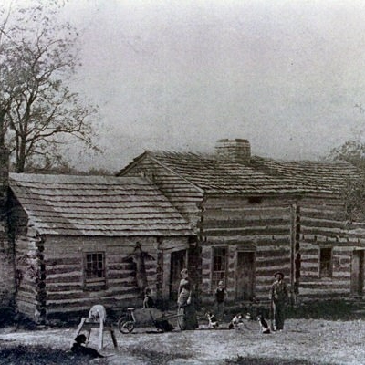 Old photo of the original Zumwalt's Fort