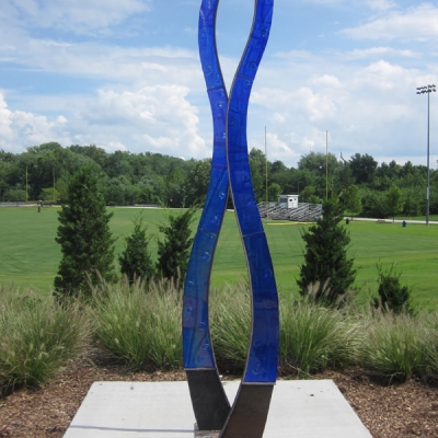 Shape of Community Sculpture Series:  2 Blue Spires