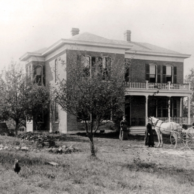 Darius Heald in his buggy, c. 1886