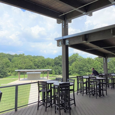 View from the deck, with O'Day Amphitheater in the background.